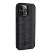 Apple iPhone 15 Pro Max Kılıf Lacoste Orjinal Lisanslı M-safe Şarj Özellikli PU Deri Görünümlü Karışık Monogram Desenli Kapak