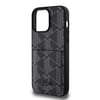 Apple iPhone 15 Pro Max Kılıf Lacoste Orjinal Lisanslı M-safe Şarj Özellikli PU Deri Görünümlü Kartlıklı Karışık Monogram Desenli Kapak