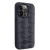 Apple iPhone 15 Pro Max Kılıf Lacoste Orjinal Lisanslı M-safe Şarj Özellikli PU Deri Görünümlü Karışık Monogram Desenli Kapak