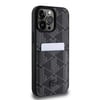 Apple iPhone 15 Pro Max Kılıf Lacoste Orjinal Lisanslı M-safe Şarj Özellikli PU Deri Görünümlü Kartlıklı Karışık Monogram Desenli Kapak