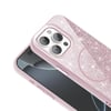 Apple iPhone 15 Pro Max Kılıf Magsafe Şarj Özellikli Parlayan Simli Zore Okso Kapak
