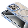 Apple iPhone 15 Pro Max Kılıf Pırlanta Taş Tasarımlı Magsafe Şarj Özellikli Zore Karetta Silikon Kapak