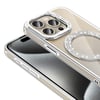Apple iPhone 15 Pro Max Kılıf Pırlanta Taş Tasarımlı Magsafe Şarj Özellikli Zore Karetta Silikon Kapak