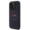 Apple iPhone 15 Pro Max Kılıf Redbull Orjinal Lisanslı M-safe Şarj Özellikli Kırmızı Halka ve Logo Kabartmalı PU Deri Kapak