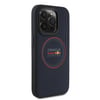 Apple iPhone 15 Pro Max Kılıf Redbull Orjinal Lisanslı M-safe Şarj Özellikli Kırmızı Halka ve Logo Kabartmalı PU Deri Kapak