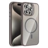 Apple iPhone 15 Pro Max Kılıf Standlı ve Kamera Lens Hediyeli M-Safe Şarj Özellikli Zore Etro Kapak