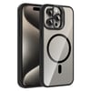 Apple iPhone 15 Pro Max Kılıf Standlı ve Kamera Lens Hediyeli M-Safe Şarj Özellikli Zore Etro Kapak