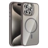 Apple iPhone 15 Pro Max Kılıf Standlı ve Kamera Lens Hediyeli M-Safe Şarj Özellikli Zore Etro Kapak