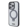 Apple iPhone 15 Pro Max Kılıf TUMI Orjinal Lisanslı M-safe Şarj Özellikli Metal Logolu Ring Standlı Silikon Kapak
