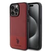 Apple iPhone 15 Pro Max Kılıf U.S. Polo Assn. Orjinal Lisanslı Suni Deri Arka Yüzey Baskı Logolu Örgü Desenli Kapak