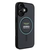 Apple iPhone 16 Kılıf Aston Martin Orjinal Lisanslı M-safe Şarj Özellikli Renkli Halka ve Karbon Fiber Tasarımlı Kapak