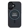 Apple iPhone 16 Kılıf Aston Martin Orjinal Lisanslı M-safe Şarj Özellikli Renkli Halka ve Karbon Fiber Tasarımlı Kapak
