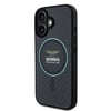 Apple iPhone 16 Kılıf Aston Martin Orjinal Lisanslı M-safe Şarj Özellikli Renkli Halka ve Karbon Fiber Tasarımlı Kapak