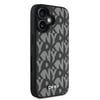 Apple iPhone 16 Kılıf DKNY Orjinal Lisanslı M-safe Şarj Özellikli 3D Yazılı Grid Pattern Kapak