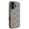 Apple iPhone 16 Kılıf DKNY Orjinal Lisanslı M-safe Şarj Özellikli 3D Yazılı Grid Pattern Kapak