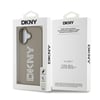 Apple iPhone 16 Kılıf DKNY Orjinal Lisanslı Taşlı DKNY Yazılı Metalik Rhinestones PU Deri Kapak