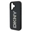 Apple iPhone 16 Kılıf DKNY Orjinal Lisanslı Taşlı DKNY Yazılı Metalik Rhinestones PU Deri Kapak