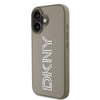 Apple iPhone 16 Kılıf DKNY Orjinal Lisanslı Taşlı DKNY Yazılı Metalik Rhinestones PU Deri Kapak