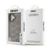 Apple iPhone 16 Kılıf DKNY Orjinal Lisanslı M-safe Şarj Özellikli 3D Yazılı Grid Pattern Kapak