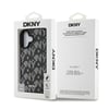 Apple iPhone 16 Kılıf DKNY Orjinal Lisanslı M-safe Şarj Özellikli 3D Yazılı Grid Pattern Kapak