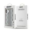 Apple iPhone 16 Kılıf DKNY Orjinal Lisanslı M-safe Şarj Özellikli 3D Yazılı Checkered Pattern Kapak
