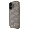 Apple iPhone 16 Kılıf DKNY Orjinal Lisanslı M-safe Şarj Özellikli 3D Yazılı Grid Pattern Kapak