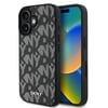 Apple iPhone 16 Kılıf DKNY Orjinal Lisanslı M-safe Şarj Özellikli 3D Yazılı Grid Pattern Kapak