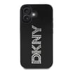 Apple iPhone 16 Kılıf DKNY Orjinal Lisanslı Taşlı DKNY Yazılı Metalik Rhinestones PU Deri Kapak