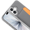 Apple iPhone 16 Kılıf Kartlıklı Zore X-Kart Silikon Kapak