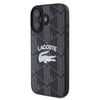 Apple iPhone 16 Kılıf Lacoste Orjinal Lisanslı M-safe Şarj Özellikli Mono Vintage Logo Kapak