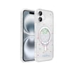Apple iPhone 16 Kılıf M-Safe Şarj Özellikli Şeffaf Zore Folk Sert Kapak