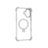 Apple iPhone 16 Kılıf M-safe Şarj Özellikli Raptic Dual Serisi Şeffaf Standlı Kapak