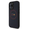 Apple iPhone 16 Kılıf Redbull Orjinal Lisanslı M-safe Şarj Özellikli Kırmızı Halka ve Logo Kabartmalı PU Deri Kapak