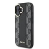 Apple iPhone 16 Plus Kılıf DKNY Orjinal Lisanslı M-safe Şarj Özellikli 3D Yazılı Checkered Pattern Kapak