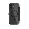 Apple iPhone 16 Plus Kılıf M-safe Şarj Özellikli Vegan Deri Tasarımlı Şeffaf Arka Yüzey Kartlıklı Raptic Urban Folio Serisi Kapak