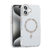 Apple iPhone 16 Plus Kılıf Taşlı Tasarım M-safe Şarj Özellikli Zore Koment Silikon Kapak