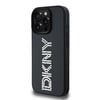 Apple iPhone 16 Pro Kılıf DKNY Orjinal Lisanslı Taşlı DKNY Yazılı Metalik Rhinestones PU Deri Kapak