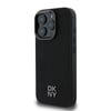 Apple iPhone 16 Pro Kılıf DKNY Orjinal Lisanslı M-safe Şarj Özellikli Metal Logolu PU Deri Plain Kapak