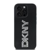 Apple iPhone 16 Pro Kılıf DKNY Orjinal Lisanslı Taşlı DKNY Yazılı Metalik Rhinestones PU Deri Kapak