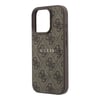 Apple iPhone 16 Pro Kılıf Guess Orjinal Lisanslı M-safe Kabartmalı 4G Desenli Yazı Logolu Kapak