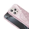 Apple iPhone 16 Pro Kılıf Magsafe Şarj Özellikli Parlayan Simli Zore Okso Kapak