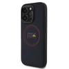 Apple iPhone 16 Pro Kılıf Redbull Orjinal Lisanslı M-safe Şarj Özellikli Kırmızı Halka ve Logo Kabartmalı PU Deri Kapak