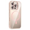 Apple iPhone 16 Pro Kılıf Standlı ve Kamera Lens Hediyeli M-Safe Şarj Özellikli Zore Etro Kapak