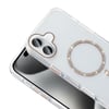 Apple iPhone 16 Pro Kılıf Taşlı Tasarım M-safe Şarj Özellikli Zore Koment Silikon Kapak