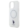 Apple iPhone 16 Pro Kılıf U.S. Polo Assn. Orjinal Lisanslı M-safe Şarj Özellikli IML Double Horse Logolu Ring Kapak