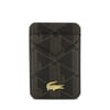 Apple iPhone 16 Pro Max Kılıf Lacoste Orjinal Lisanslı M-safe Şarj Özellikli PU Deri Tasarımlı Kartlıklı Karışık Monogram Desenli Kapak