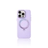 Apple iPhone 16 Pro Max Kılıf M-safe Şarj Özellikli Standlı Suni Deri Tasarımlı Pynana Dancing Circle Serisi Kapak