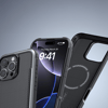 Apple iPhone 16 Pro Max Kılıf M-safe Şarj Özellikli Airbagli Raptic Apex Serisi Karbon Fiber Tasarımlı Kapak