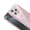Apple iPhone 16 Pro Max Kılıf Magsafe Şarj Özellikli Parlayan Simli Zore Okso Kapak