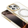 Apple iPhone 16 Pro Max Kılıf Pırlanta Taş Tasarımlı Magsafe Şarj Özellikli Zore Karetta Silikon Kapak